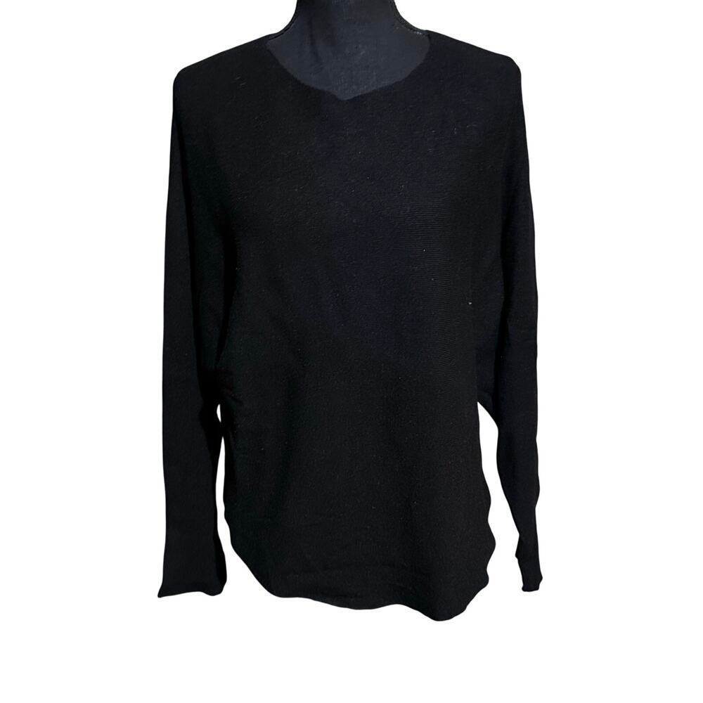 Vila Milano Black Drop Shoulder Dolman Sleeve Sweater Women's M Medium
